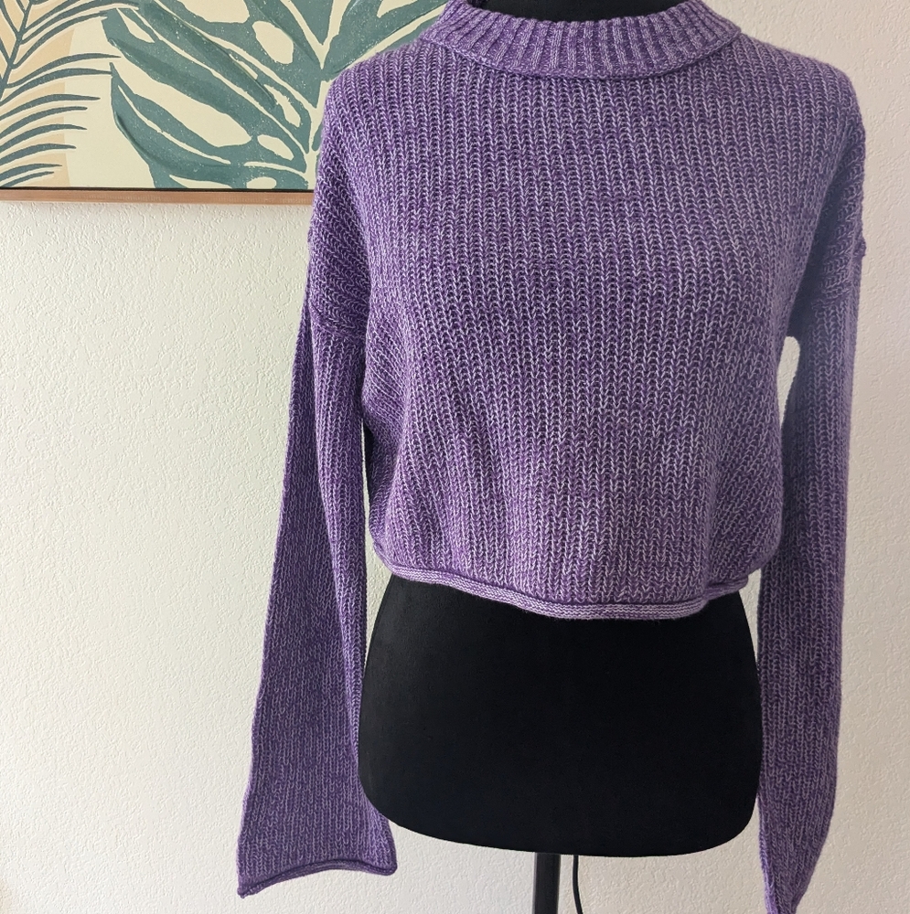 Purple Knit Sweater Wild Fable XS